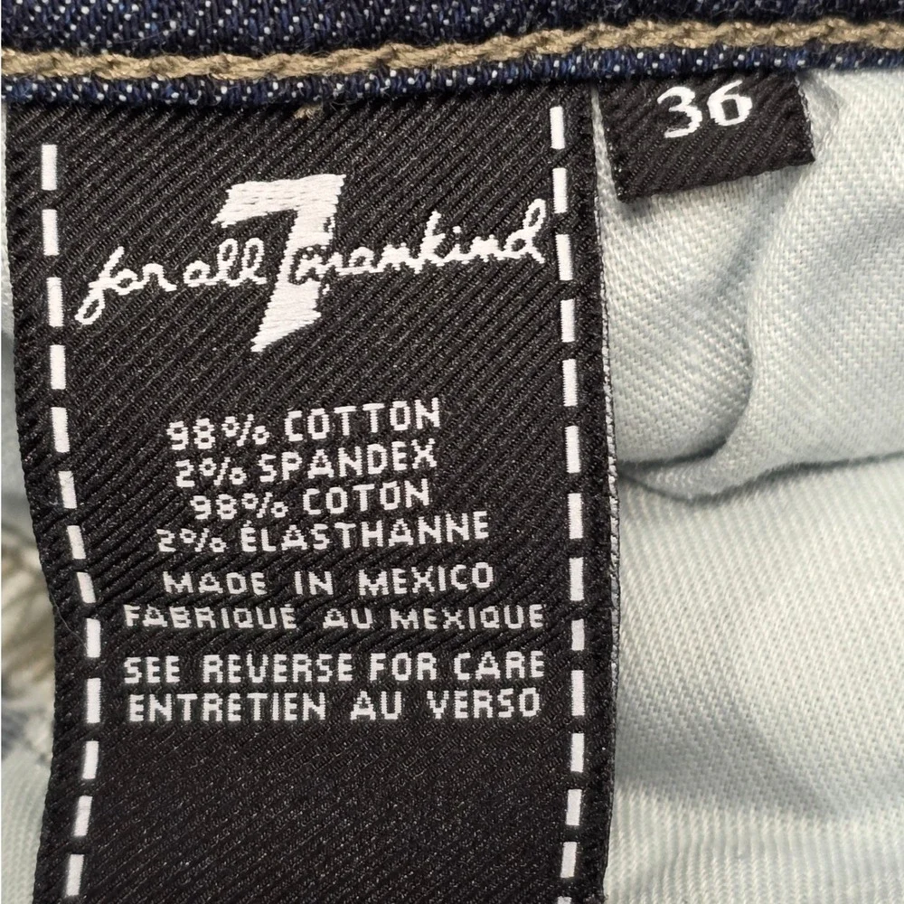 7 For All Mankind Standard Mens Straight‎ Leg Jeans Dark Wash Size 36 x 29